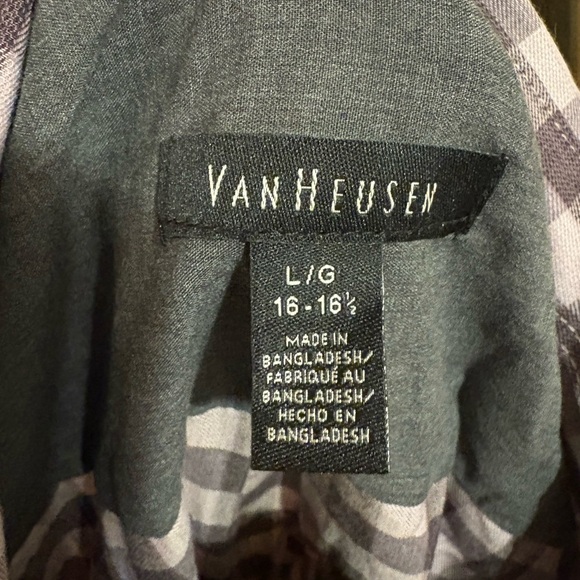 Van Heusen Checkered Long Sleeve Shirt - Gray and White - Picture 4 of 4